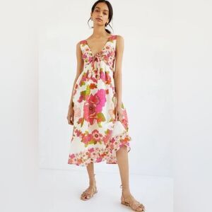 Anthropologie Size XS Love The Label Rosette Midi Dress